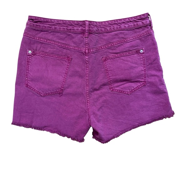 Anthropologie PILCRO Frayed Raw Hem Denim Shorts Purple Women’s Size 31 New Tag - Picture 2 of 7
